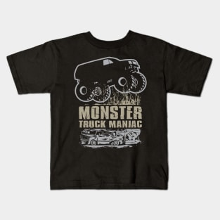 MONSTER TRUCK MANIAC RIDER Kids T-Shirt